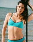 Andie Swim - The Bells Bikini Top - Cyan -