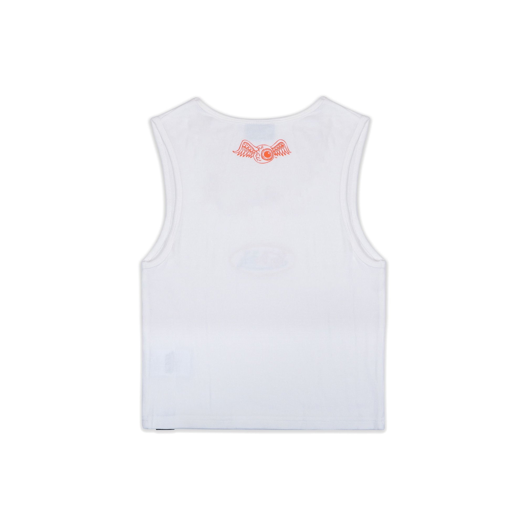 Embroidered Logo Tank - White