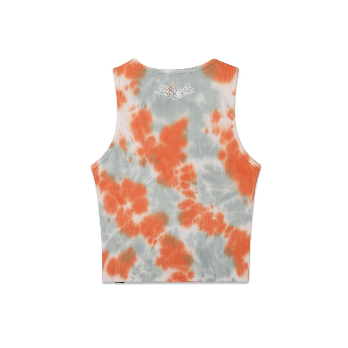 Rhinestone Logo Tank - Mint/Orange