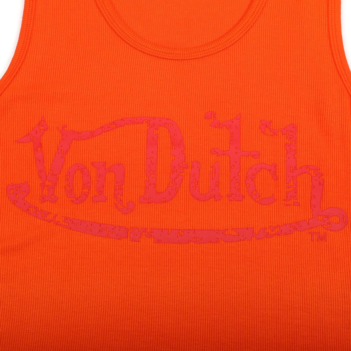 Distressed Logo Tank - Orange