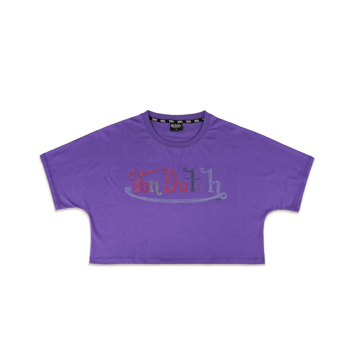 Rhinestone Logo Crop - Purple