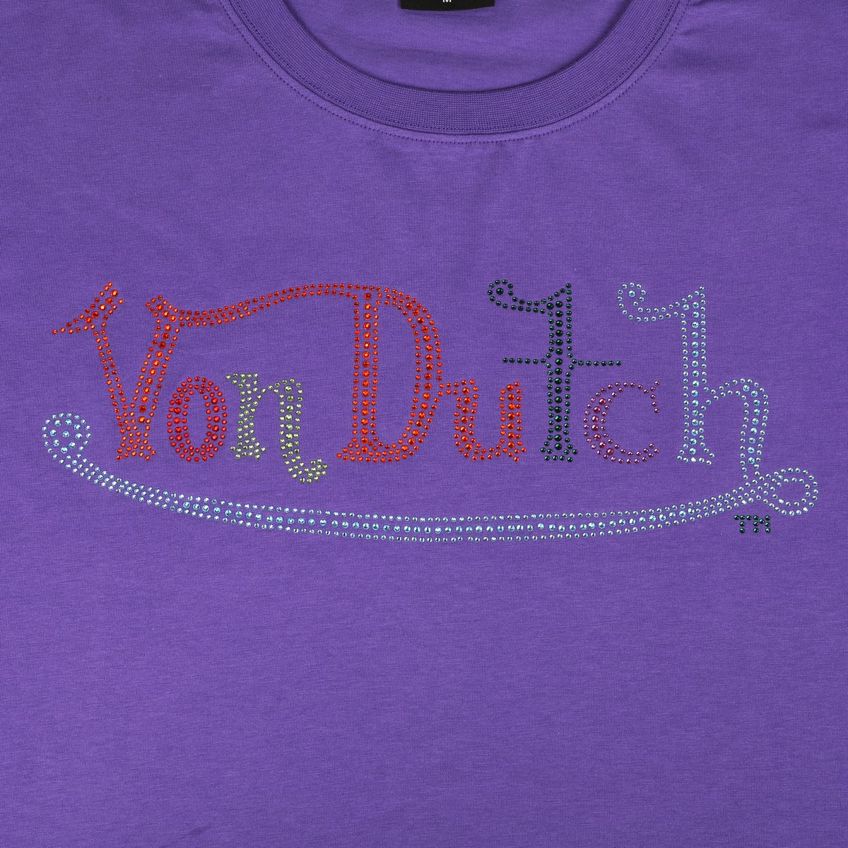 Rhinestone Logo Crop - Purple