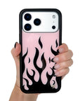Hand Pic Image 01 Flames Pink and Black iPhone Case