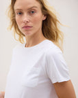 Richer Poorer - Pima Boxy Crop Tee - White -