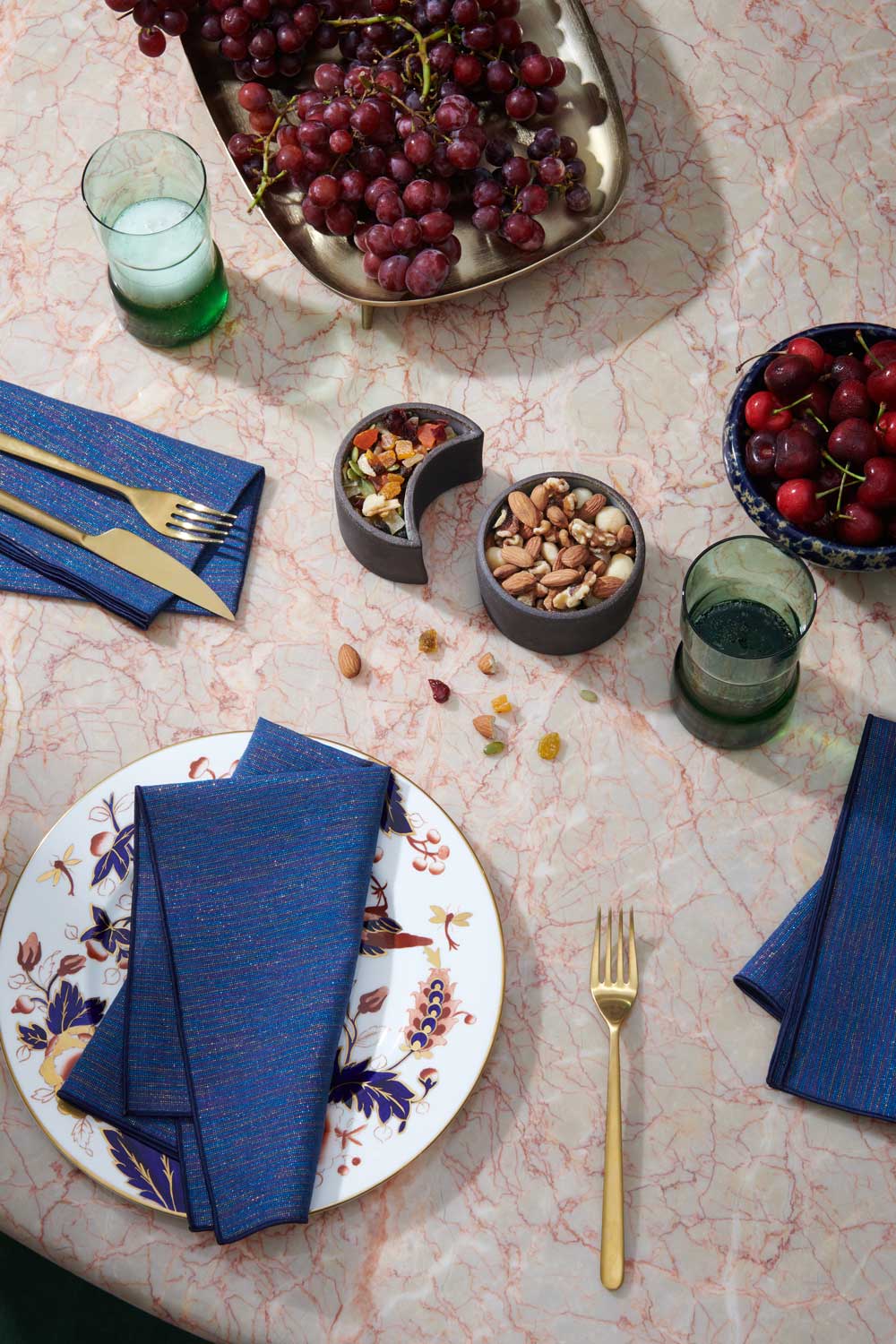 Sapphire Linen Napkin Set