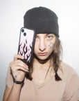Supporting Image 04 Flames Pink and Black iPhone Case