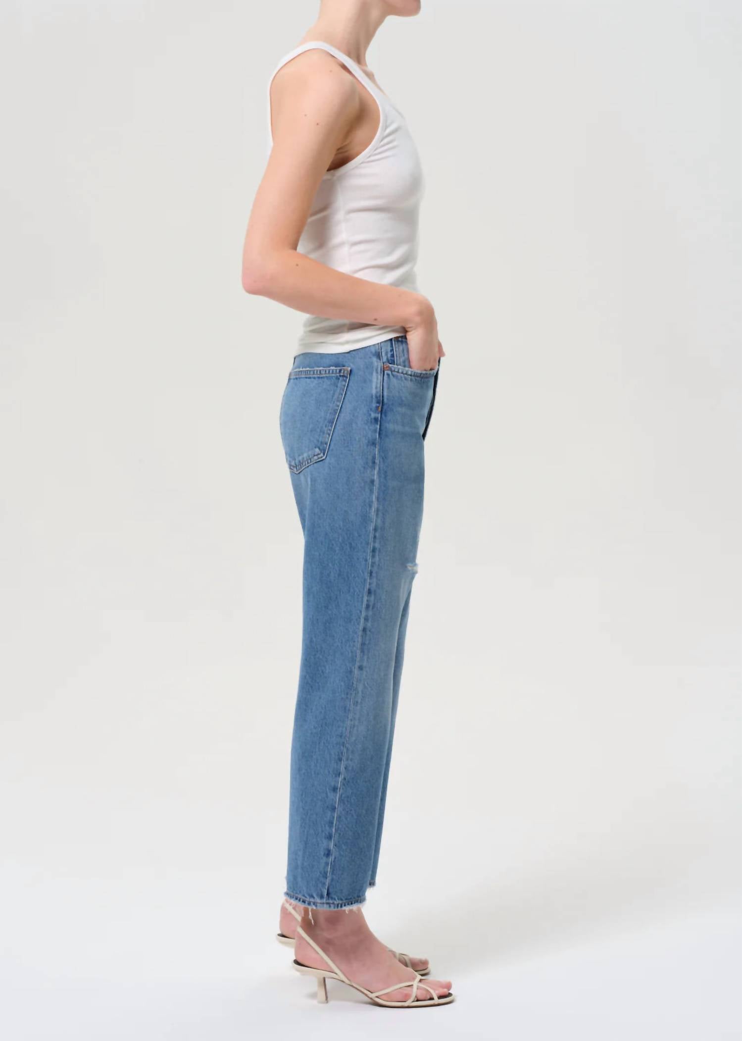 90's Crop Mid Rise Straight Jeans - Shrine