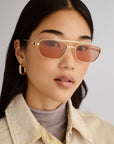 Le Specs - Le Mimi Sunglasses - Gold Cinnamon Tint -