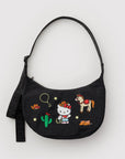 Baggu - Medium Nylon Crescent Bag - Embroidered Hello Kitty Western -