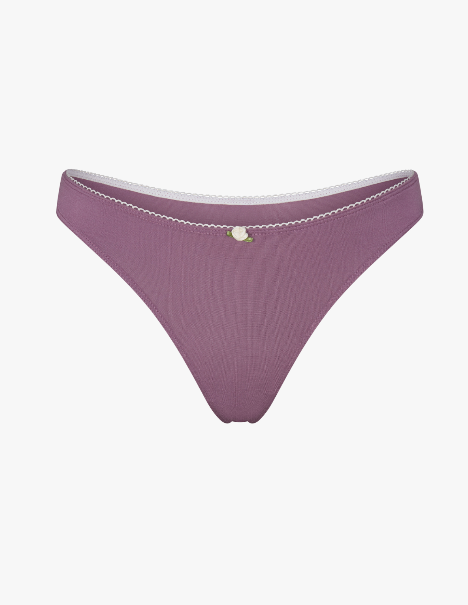 Low Rise Thong - Aubergine