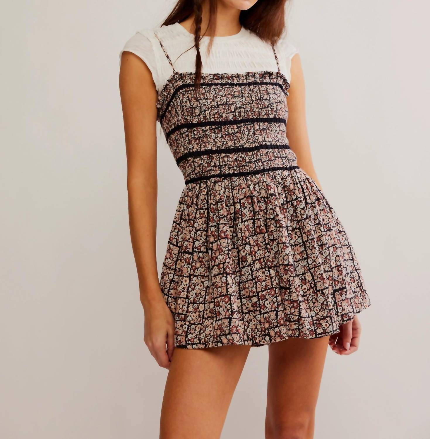 Bali Checked Out Printed Romper