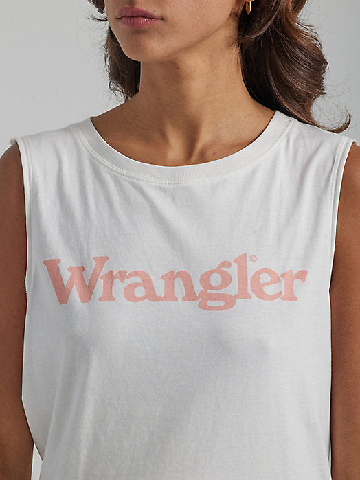 Logo Sleeveless Tee - Worn White