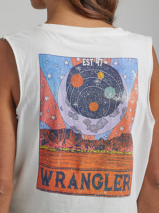 Logo Sleeveless Tee - Worn White