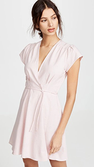 Linen Dancer Wrap Dress - Light Pink