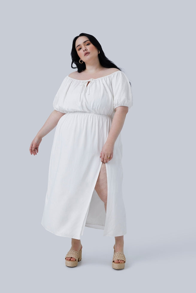 Gia Midi Dress - White