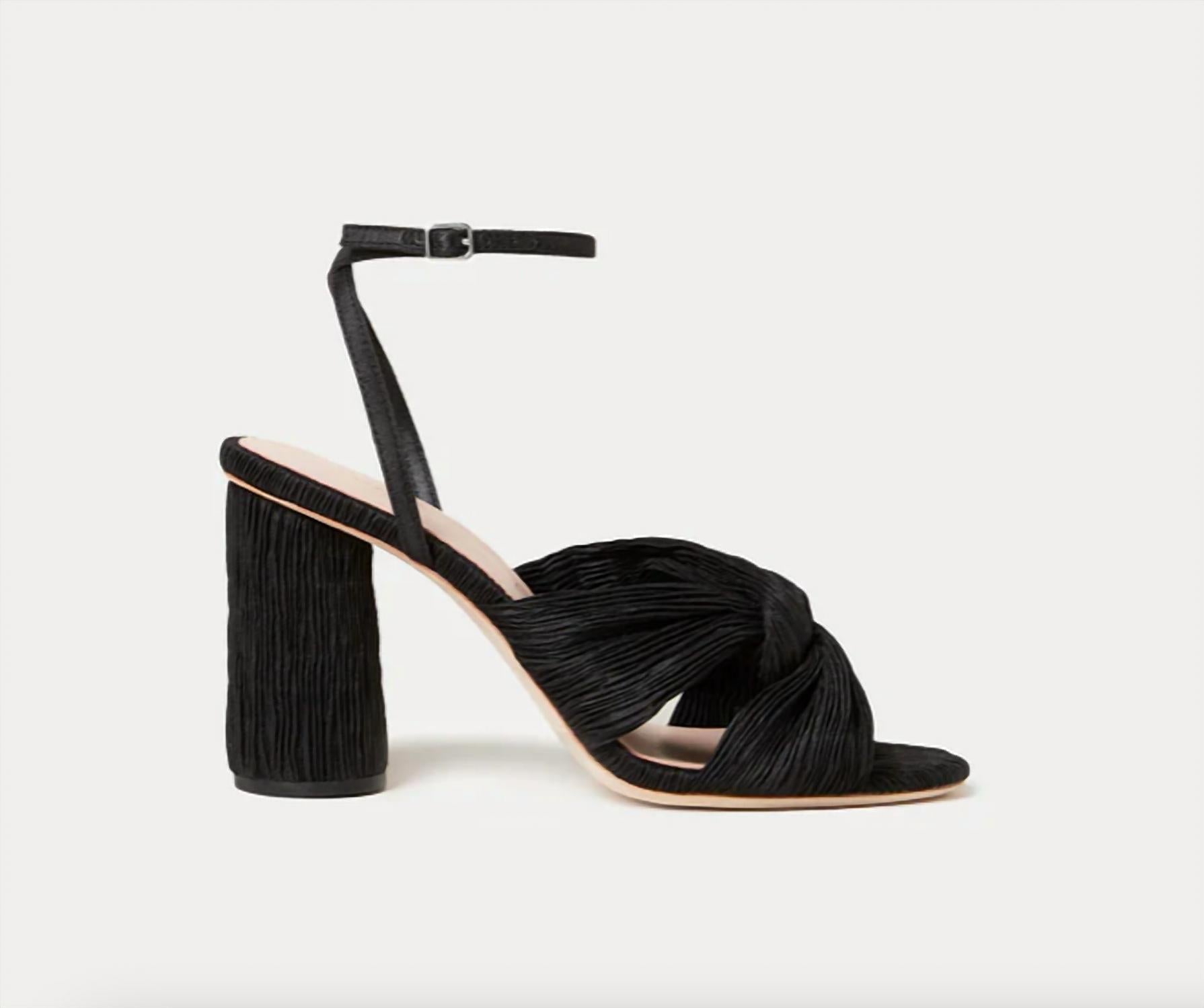 Reed Pleated Twist Heeled Sandal