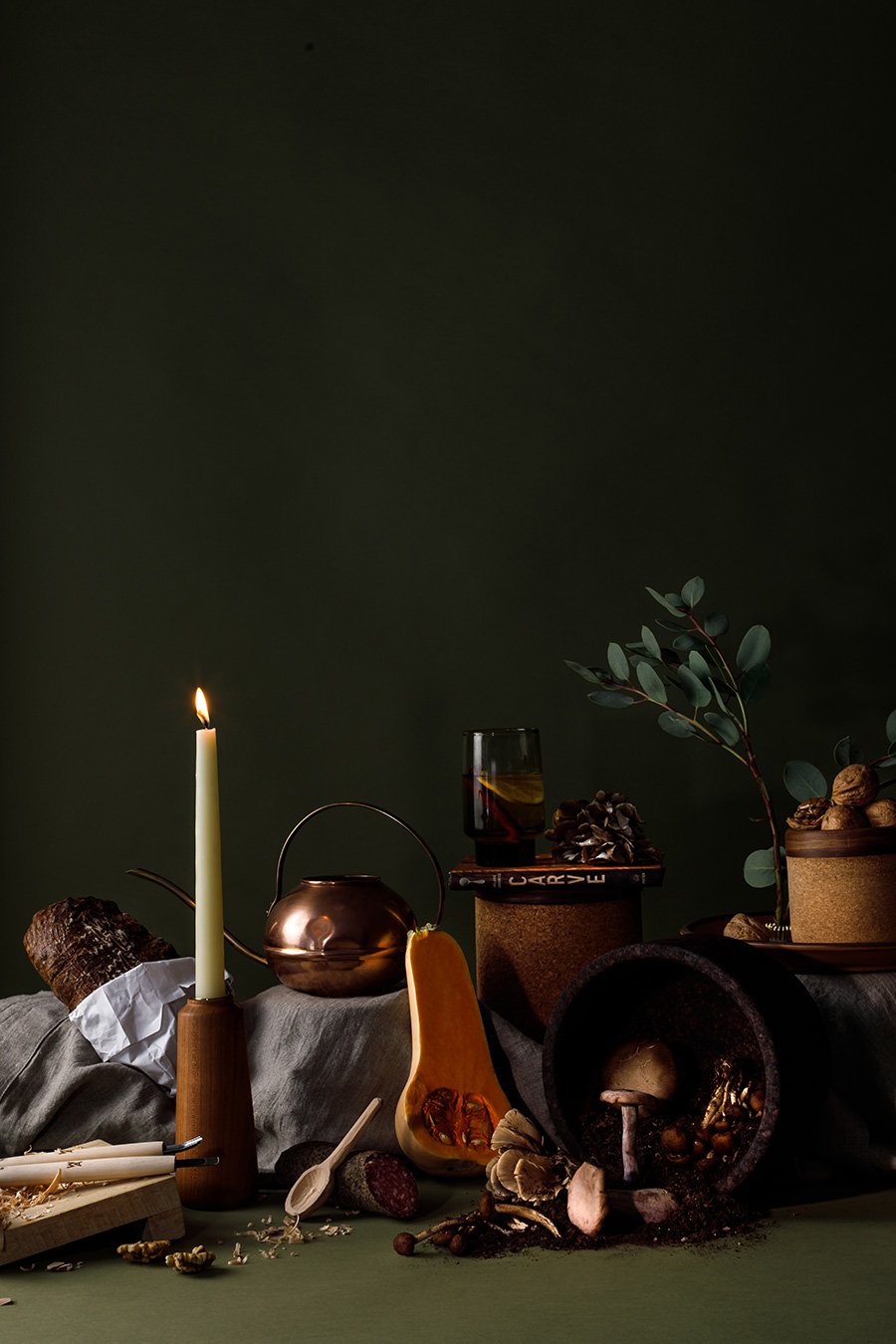 6" Candle Holder - Cherry