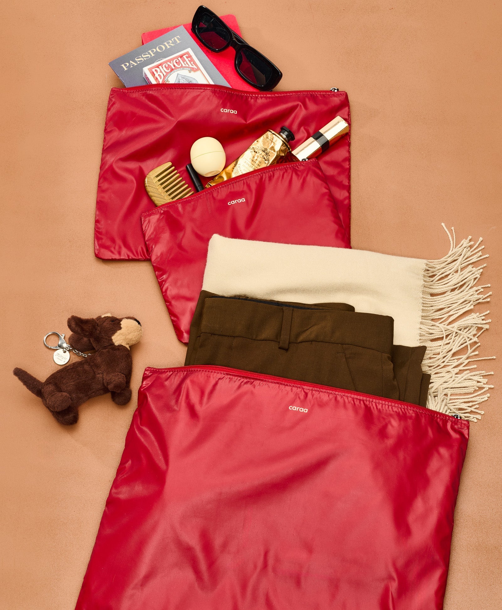 Packing Pouch - Red Dahlia