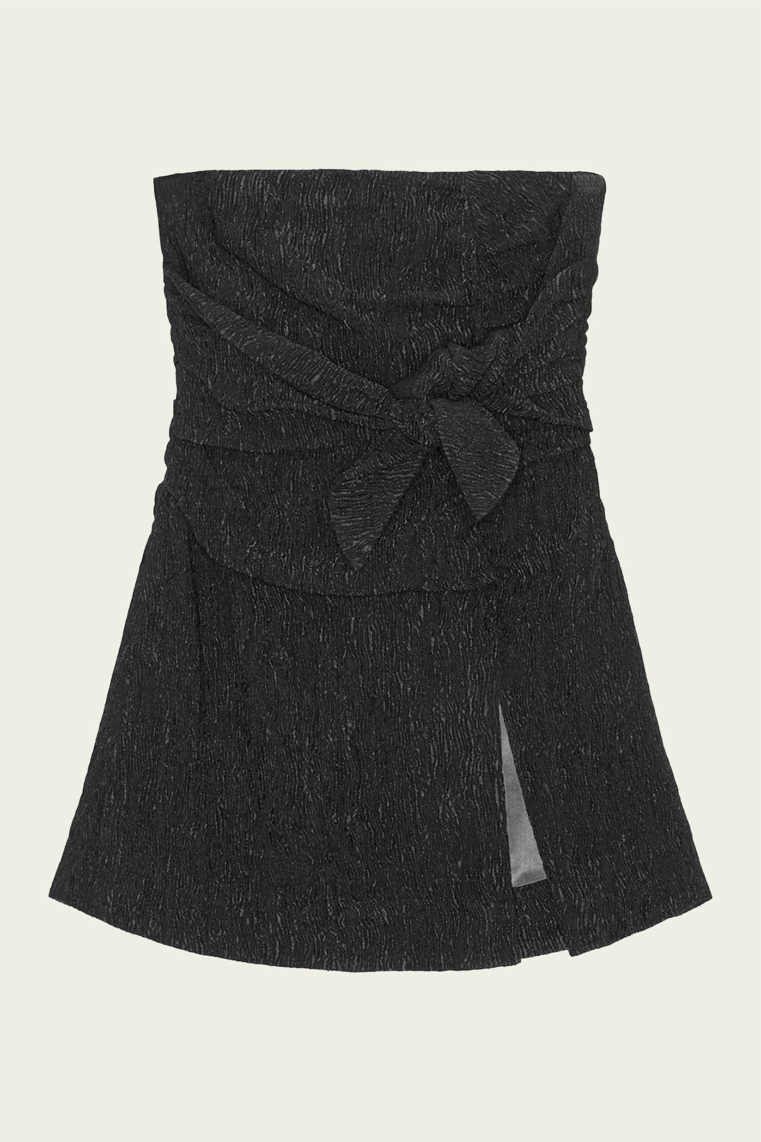 Viscose Stretch Crepe Strapless Top