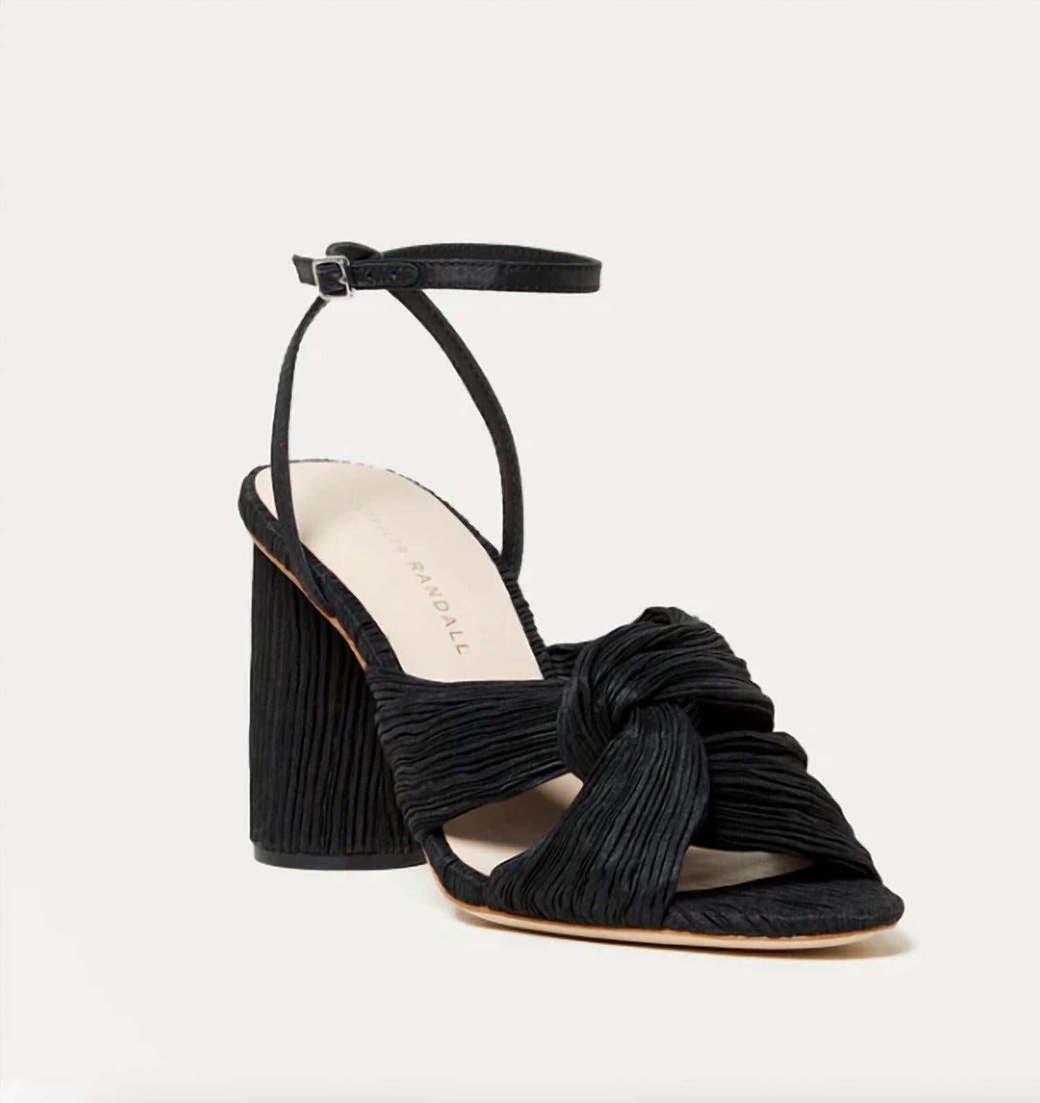 Reed Pleated Twist Heeled Sandal