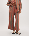 Richer Poorer - Venice Drawstring Pant - Russet Sage Stripe -