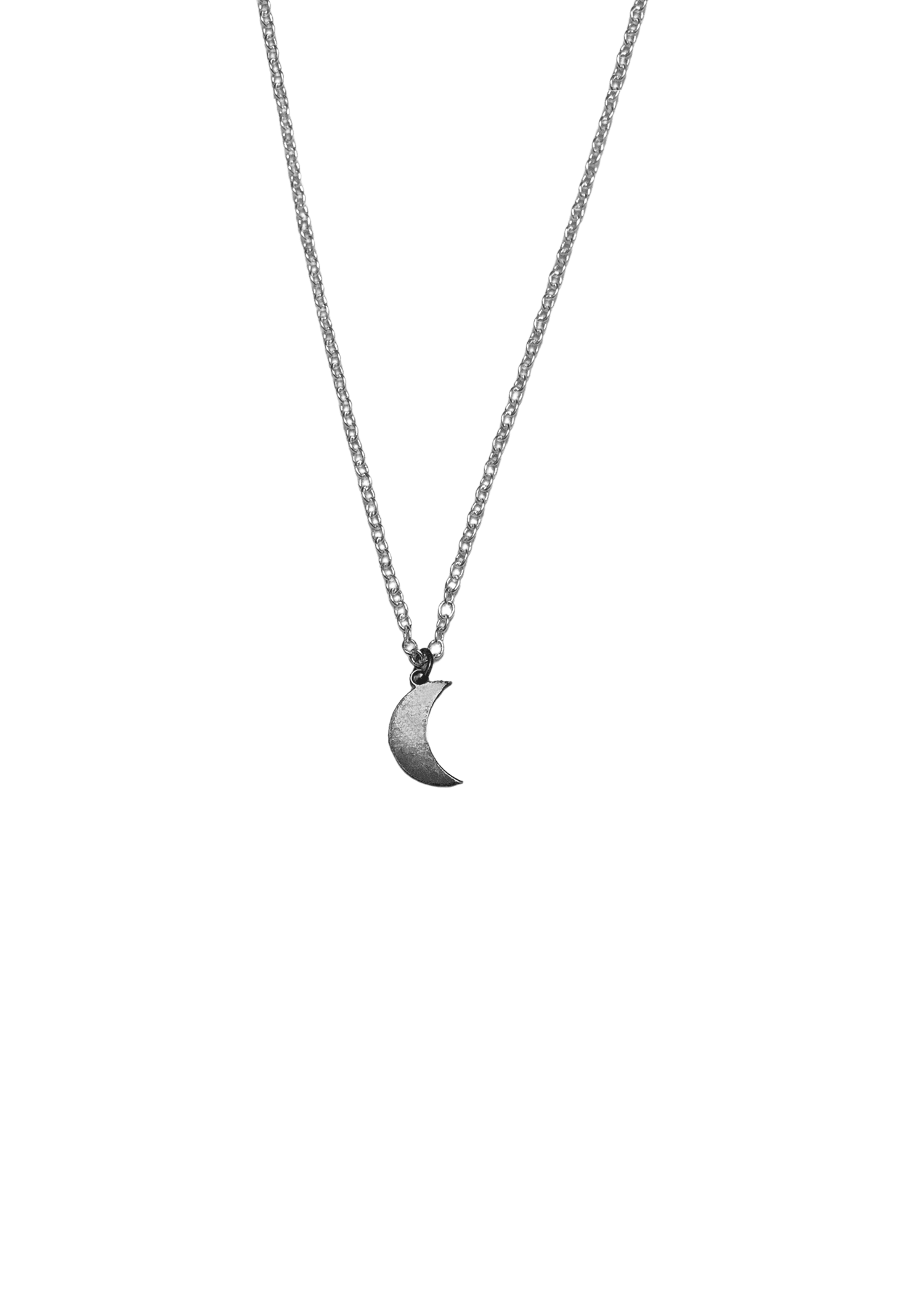 Moon Charm Necklace - Silver - offe market