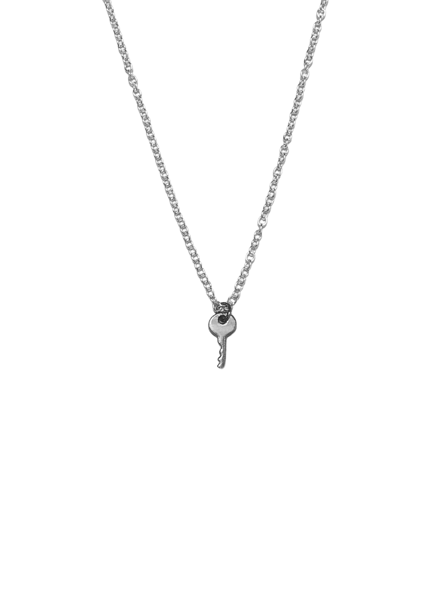 Key Charm Necklace - Silver - offe market