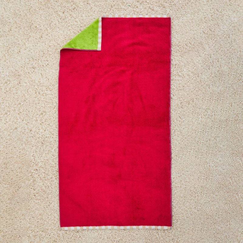 Magenta Green Bath Towel - offe market