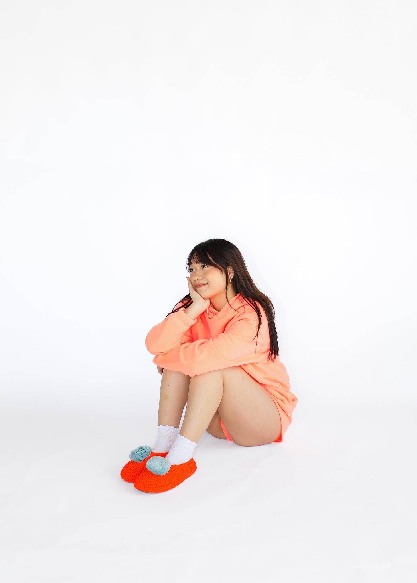 Pommed Rib Slippers - Poppy - offe market