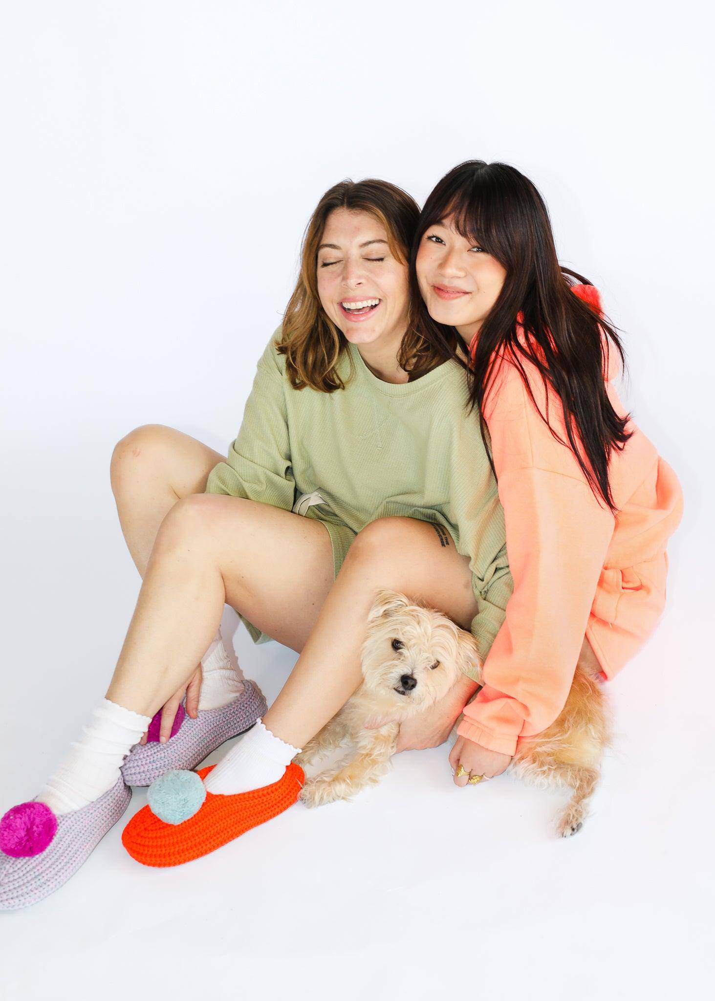 Pommed Rib Slippers - Poppy - offe market