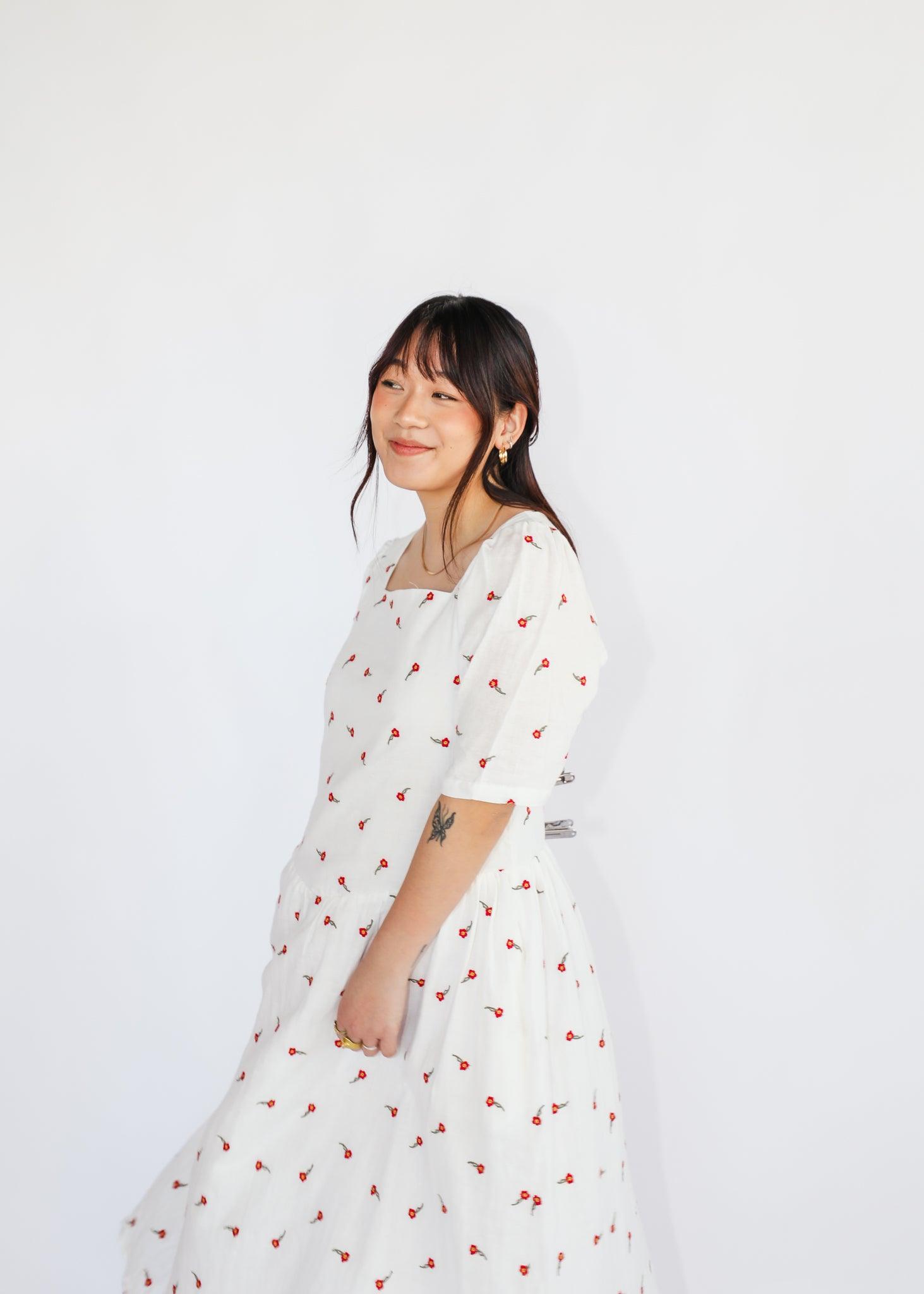 Alyssum Dress - Red Rose - offe market