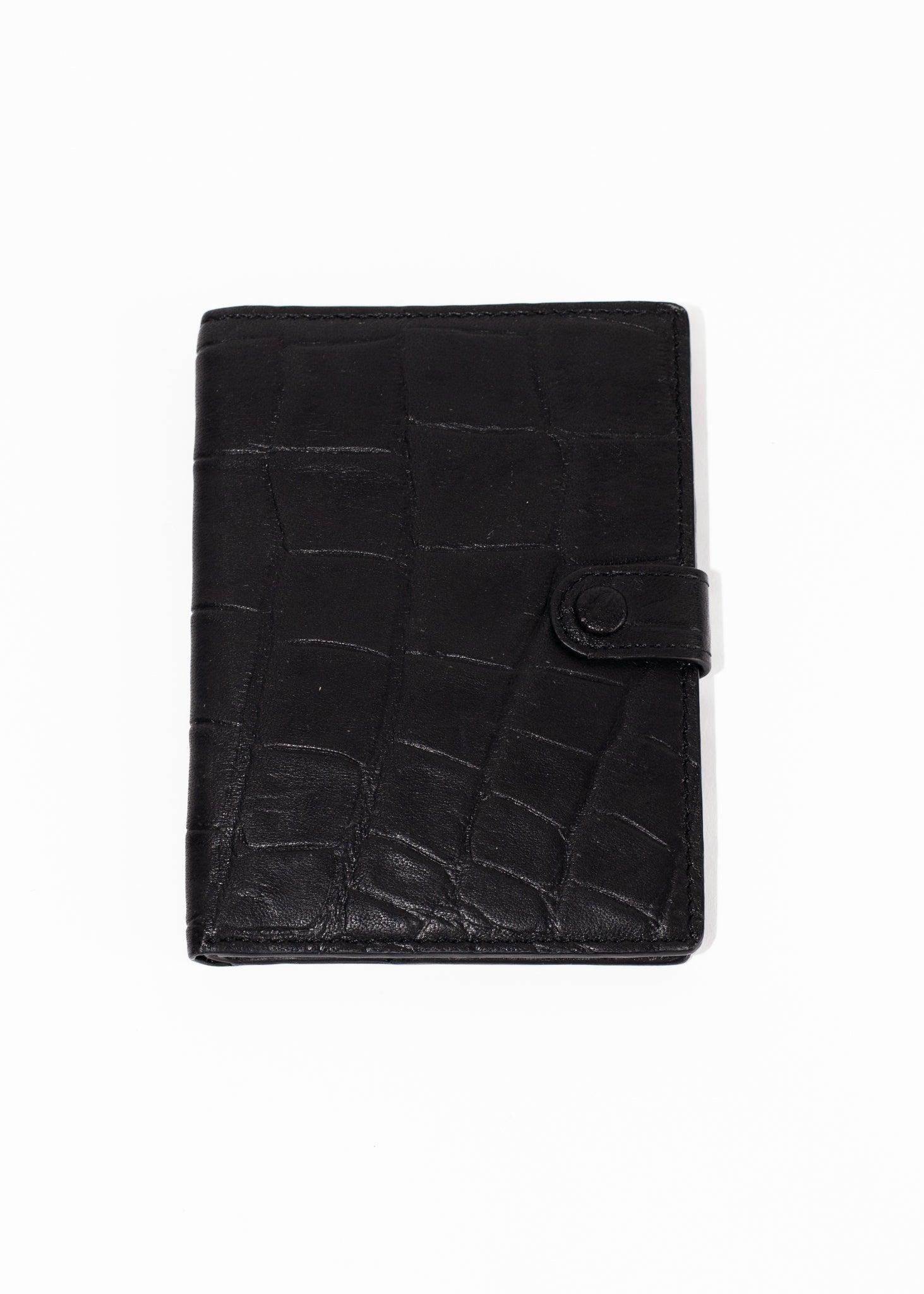 Large Bifold - Black Croc - offe market
