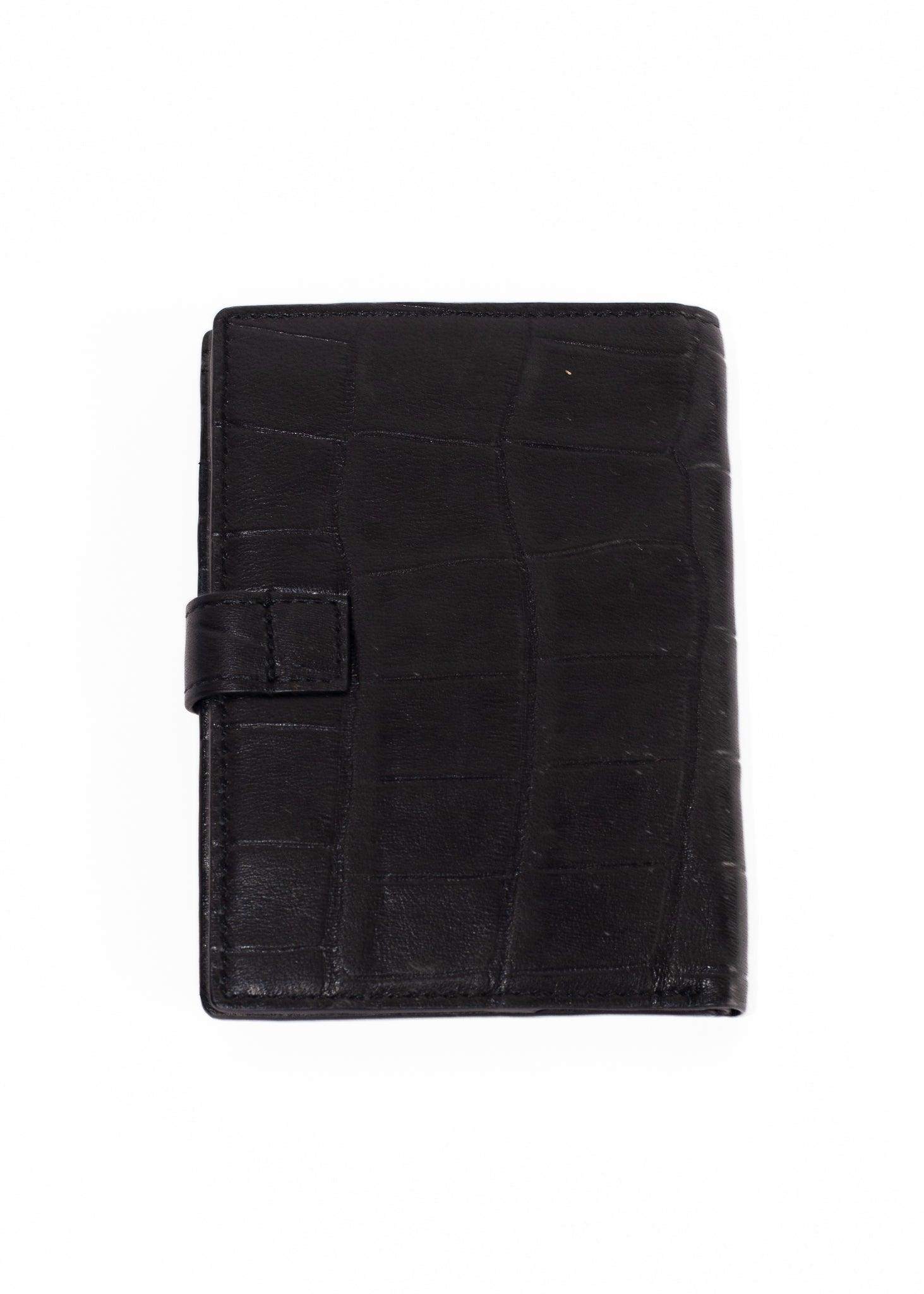Large Bifold - Black Croc - offe market