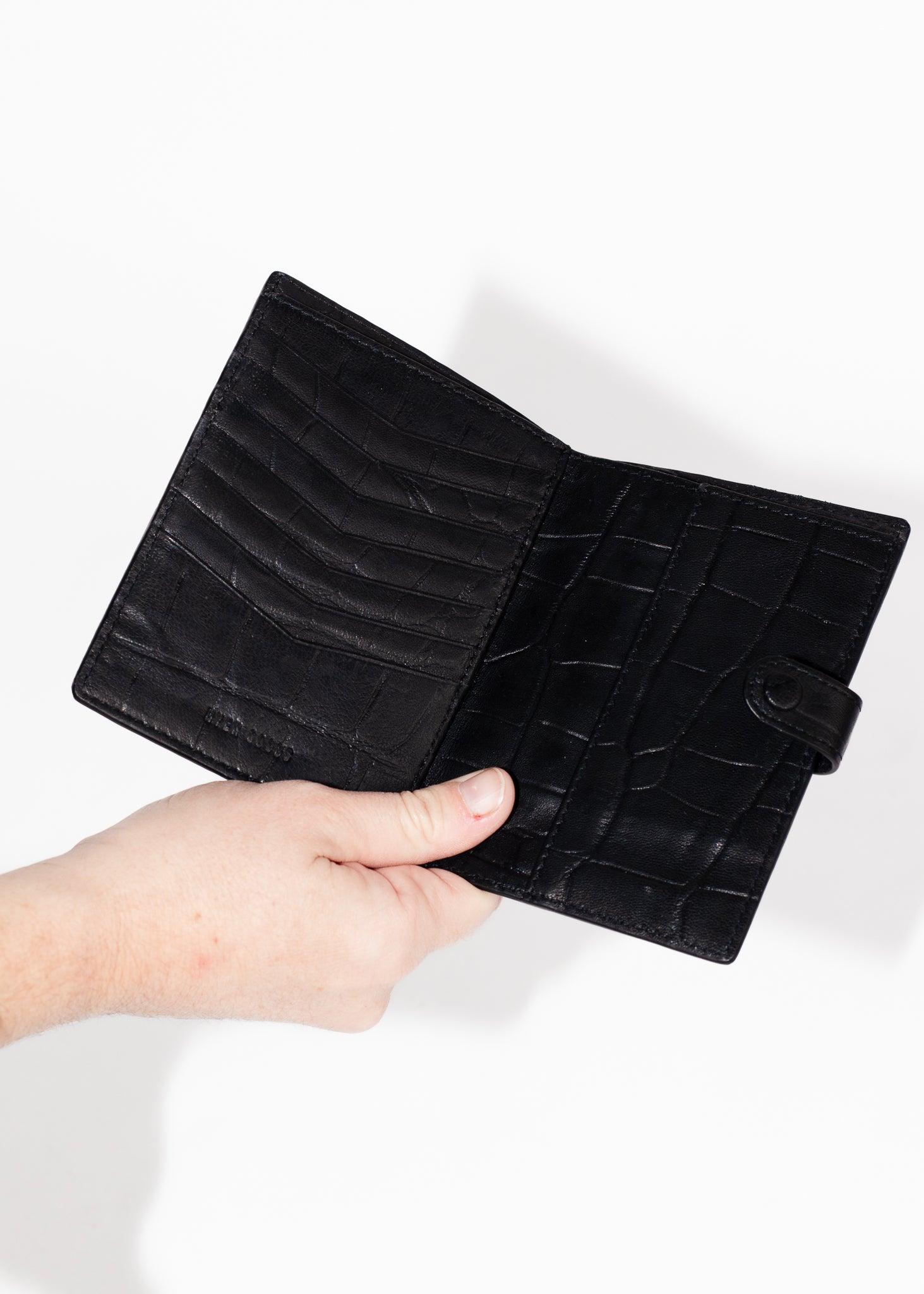 Large Bifold - Black Croc - offe market