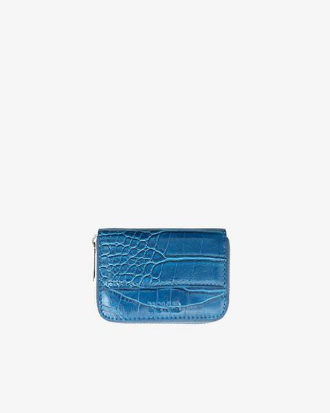 Wallet Zip Shiny Trace - Navy Blue