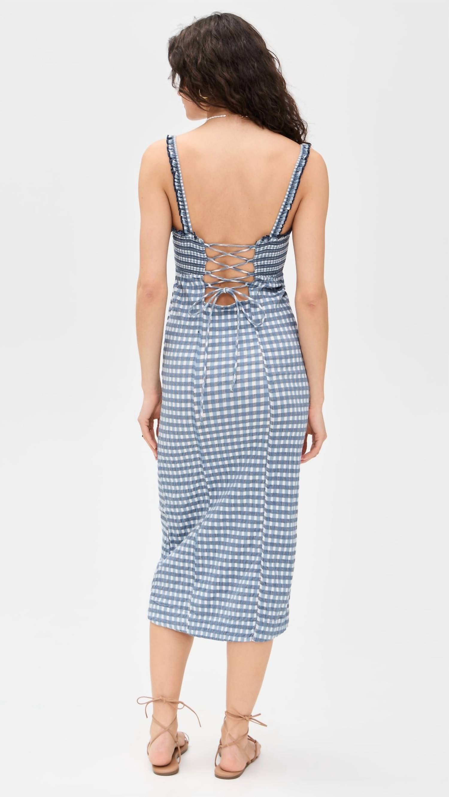 Lucinda Plaid Midi Dress