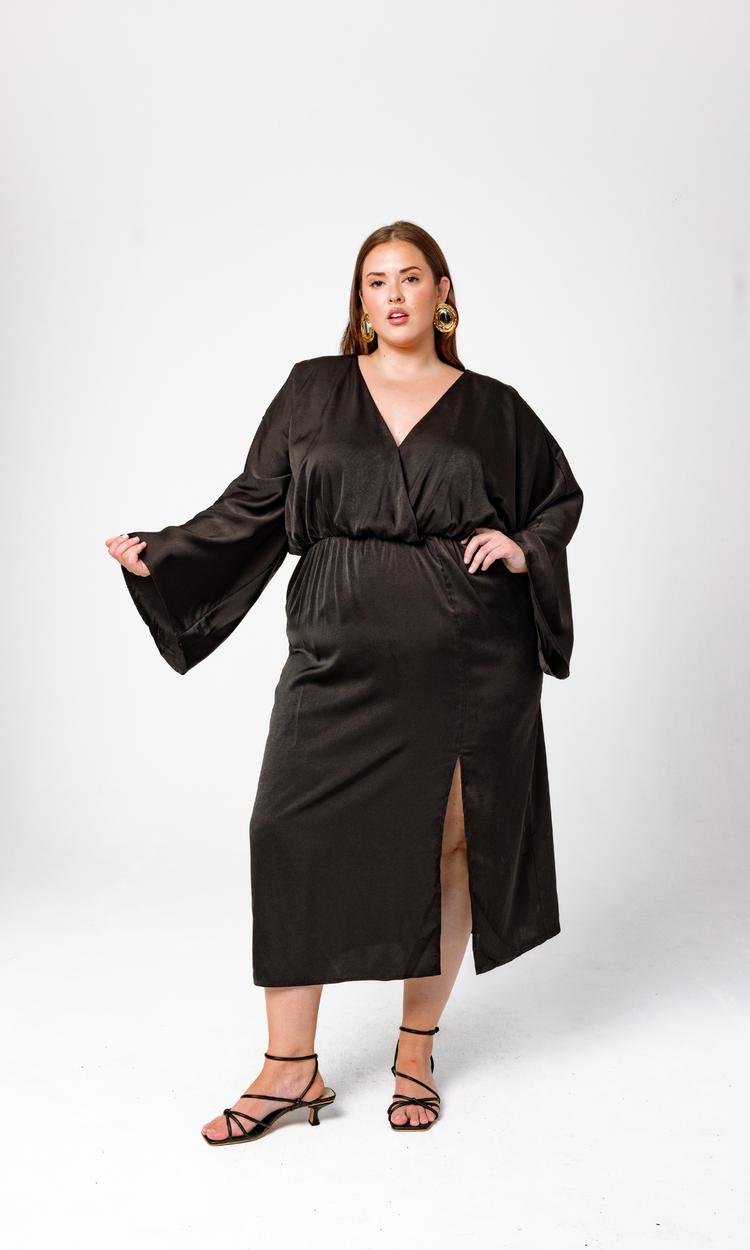 Alayiah Midi Dress - Black