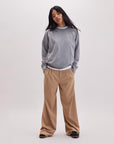 Richer Poorer - Womens Sophia Fluid Wide Leg Trouser - Khaki - KHAKI