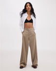 Richer Poorer - Sophia Fluid Wide Leg Trouser - Warm Grey -