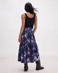 Richer Poorer - Stevie Tiered Maxi Skirt - Purple Ghost Floral -