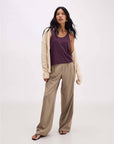 Richer Poorer - Baby Rib Scoop Tank - Plum Wine -