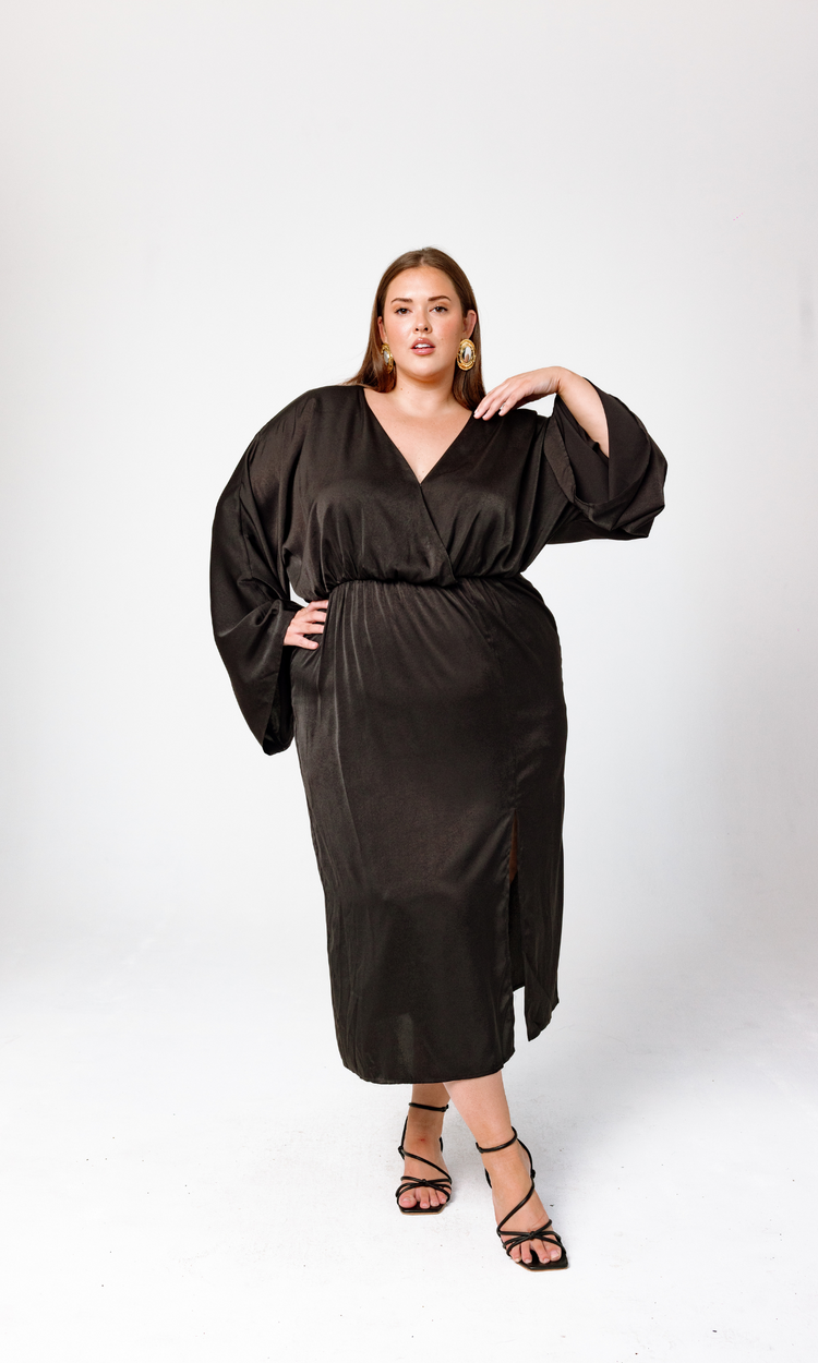 Alayiah Midi Dress - Black