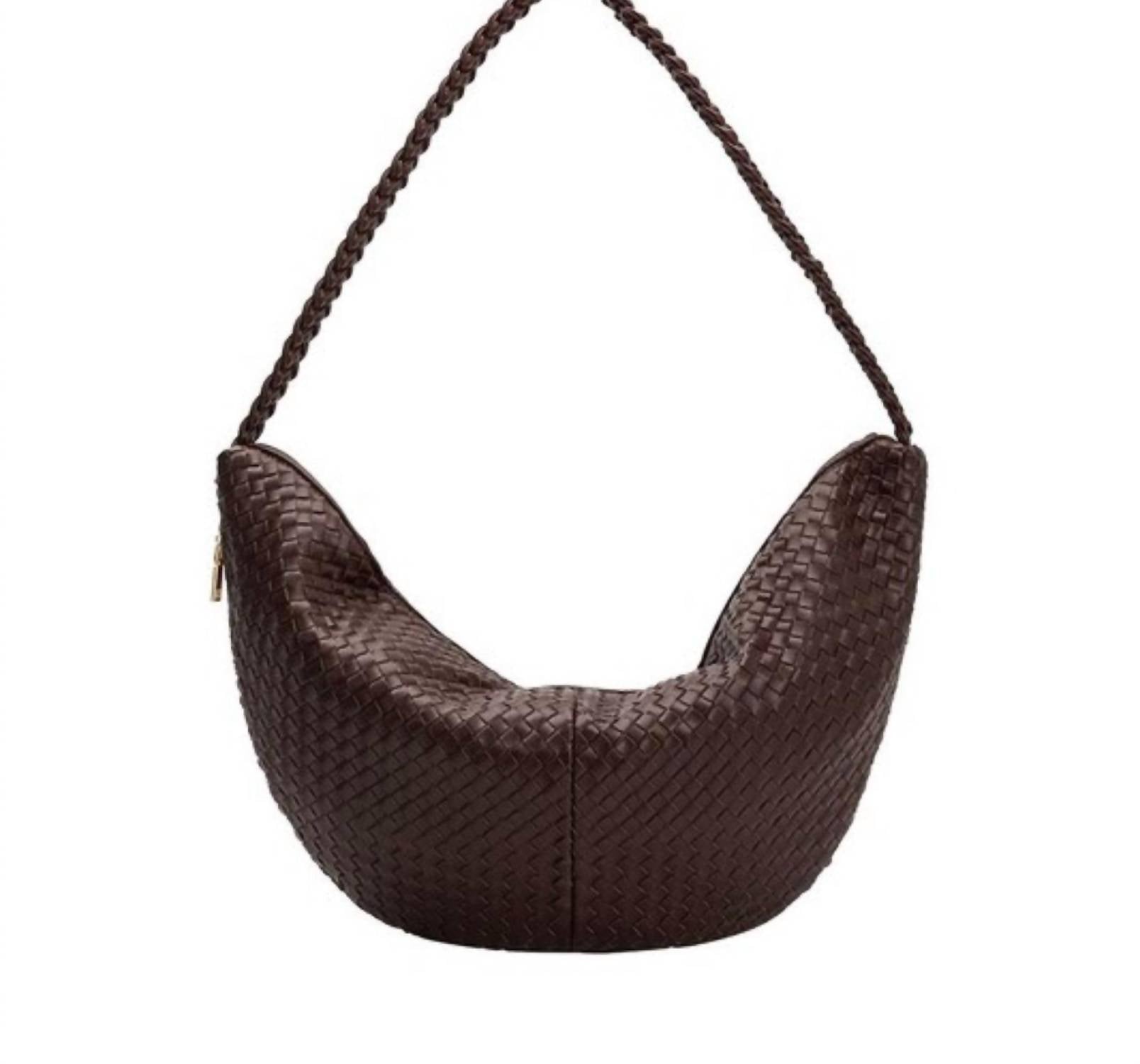 Woven Shoulder Bag - Espresso