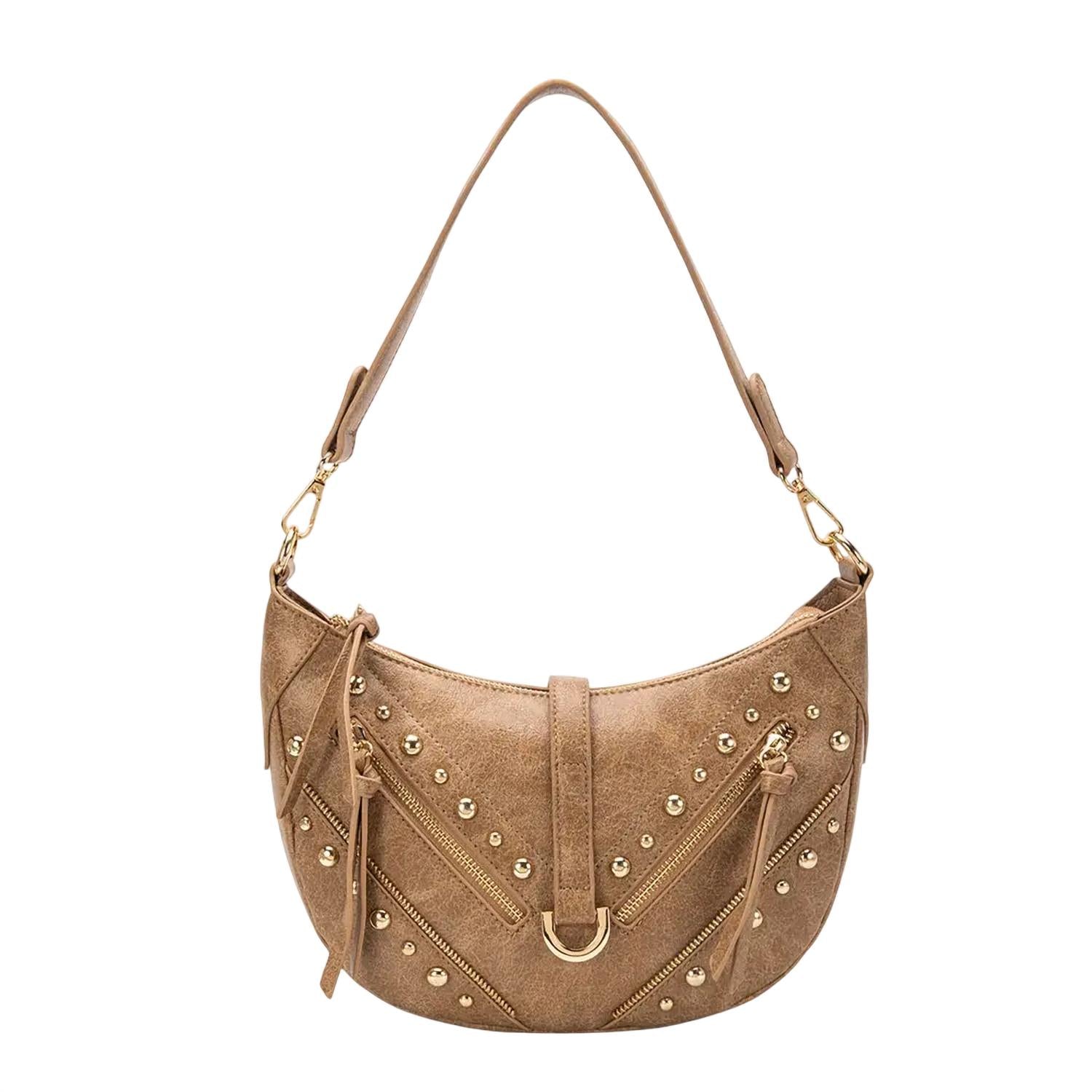 Maeve Vegan Shoulder Bag - Tan