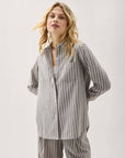 Richer Poorer - Palermo Button Up - Black Stripe - BLACK WHITE STRIPE