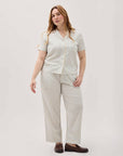 Richer Poorer - Palermo Short Sleeve Camp Shirt - Vanilla Blue Stripe -