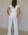 Rat Boi - Pointelle Easy Pant - Swan -