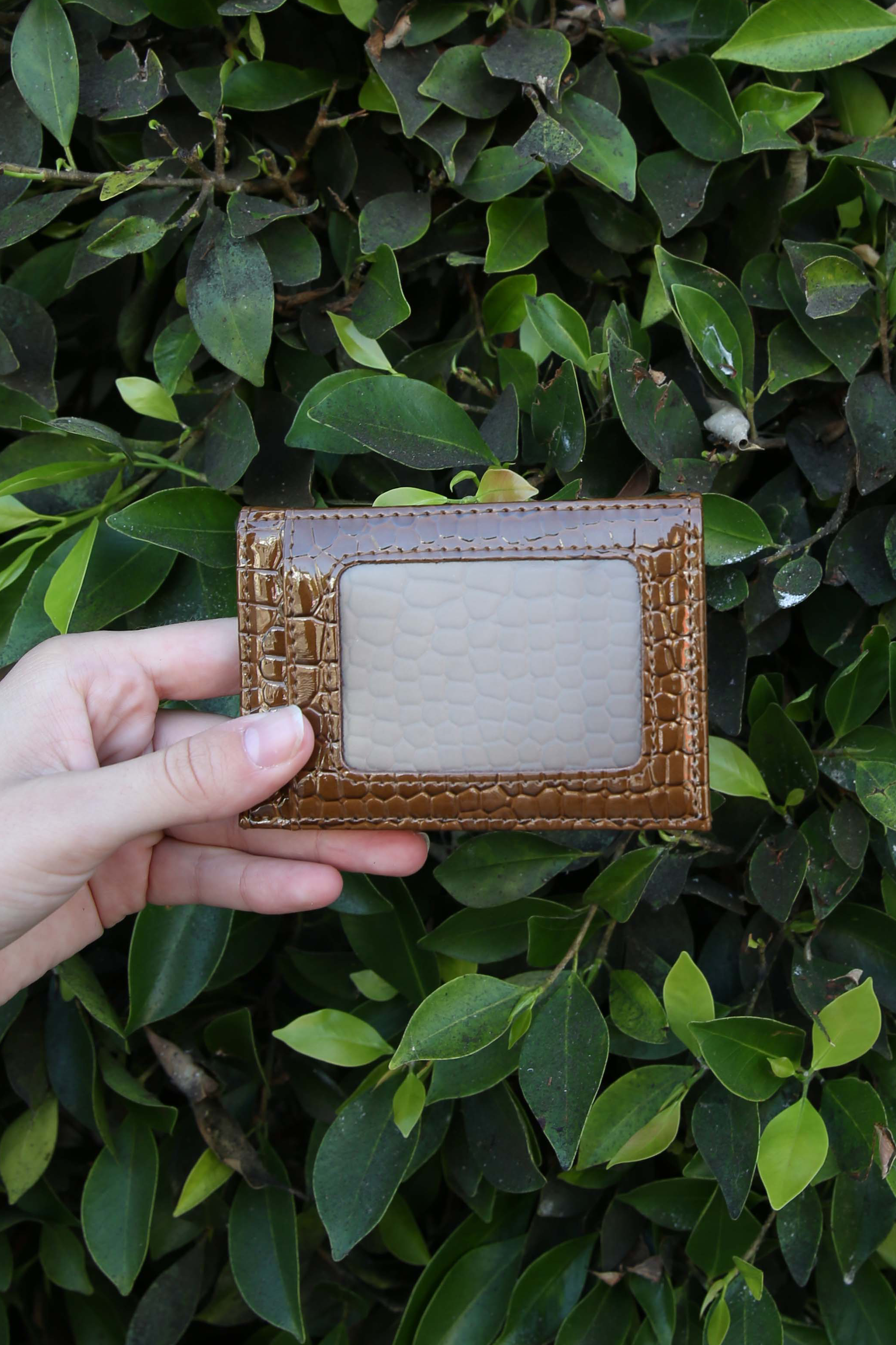 Wallet Folded Croco - Brownish