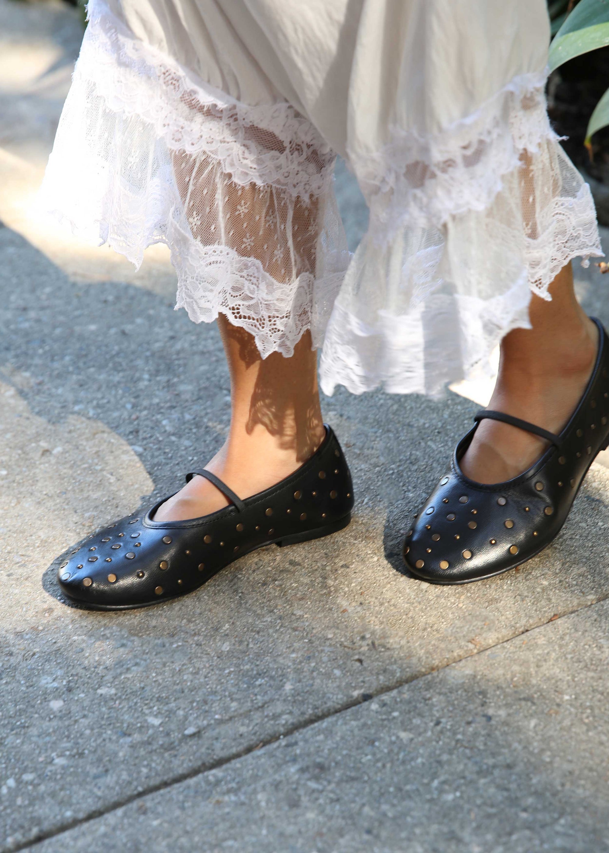 Neon Moon Ballet Flats - Studs