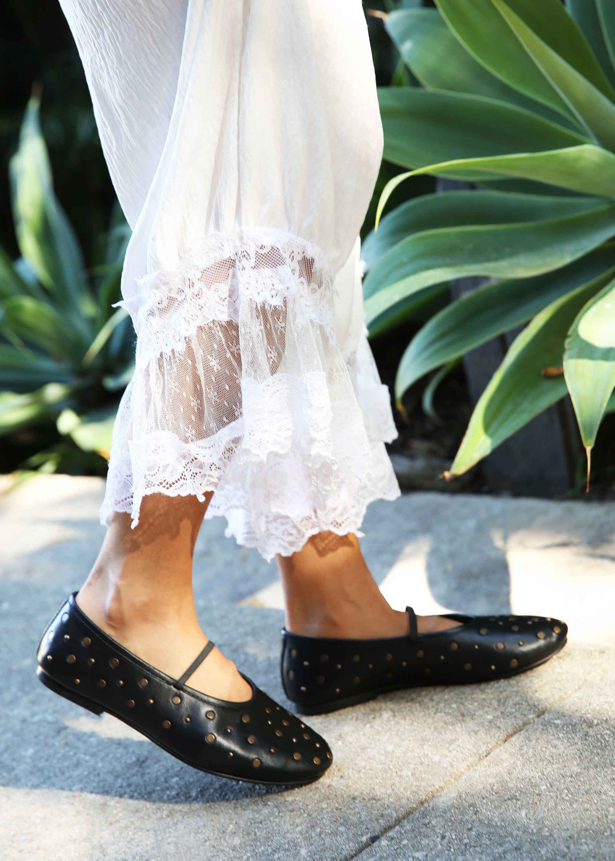 Neon Moon Ballet Flats - Studs
